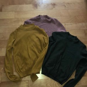 Mock neck sweaters